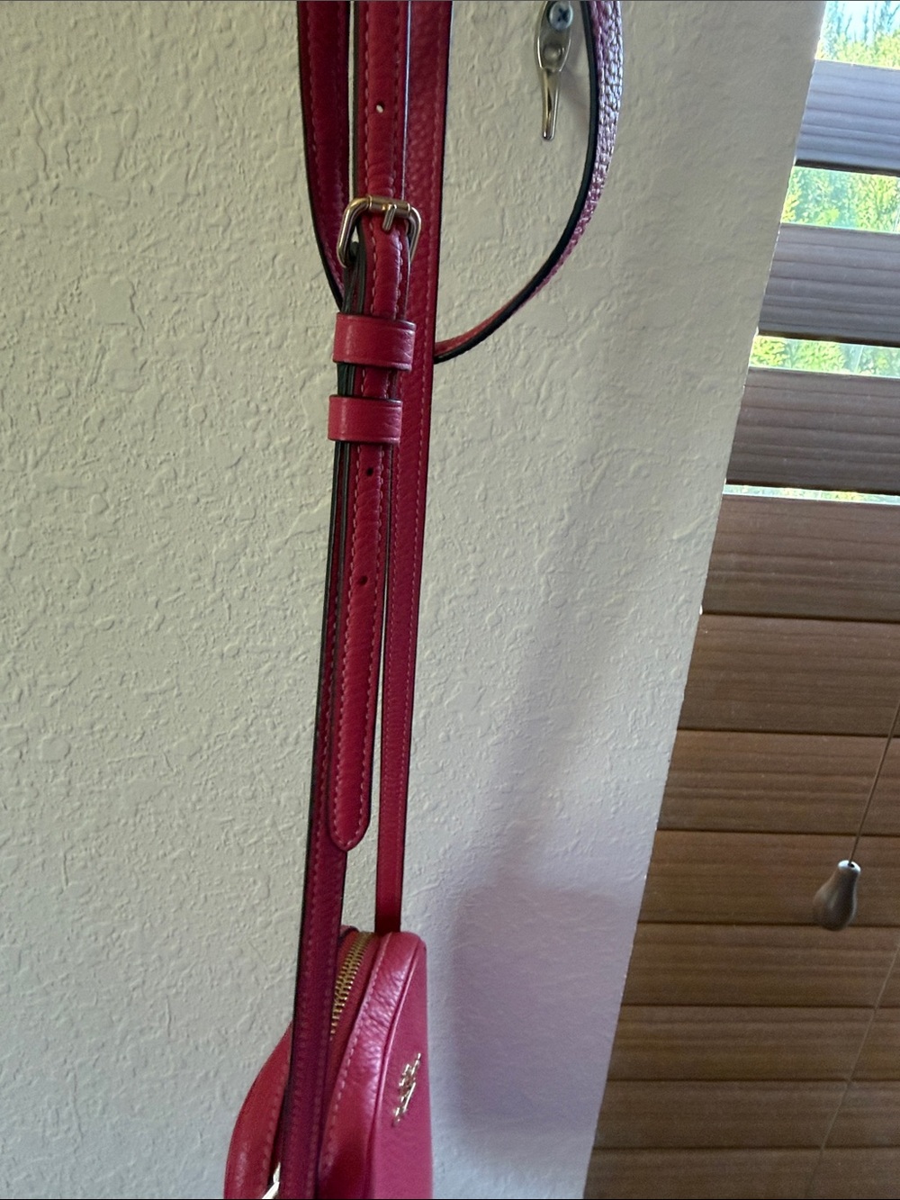 Coach Pebbled Leather Phone Crossbody - Pink with Gold Logo - Picture 10 of 14